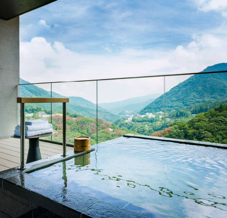 Open-Air Hot Spring Baths Attached To Guest Rooms